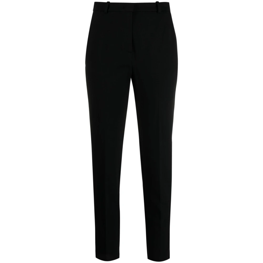 Pinko Zwarte cropped broek met hoge taille Black Dames