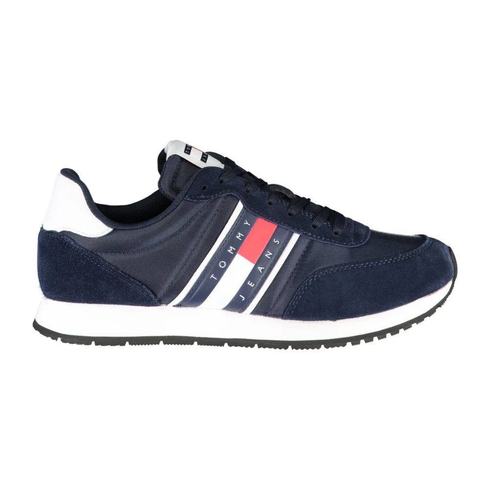 Tommy Jeans , Sneakers, Male, Blue, 12 Uk, Navy Suede Mesh Trainers Men - Image 3