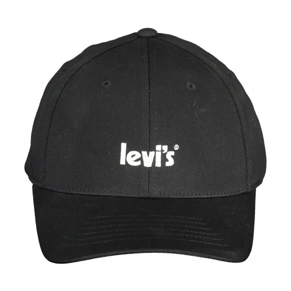 Levi's Katoenen Baseballpet met geborduurd logo Black Heren