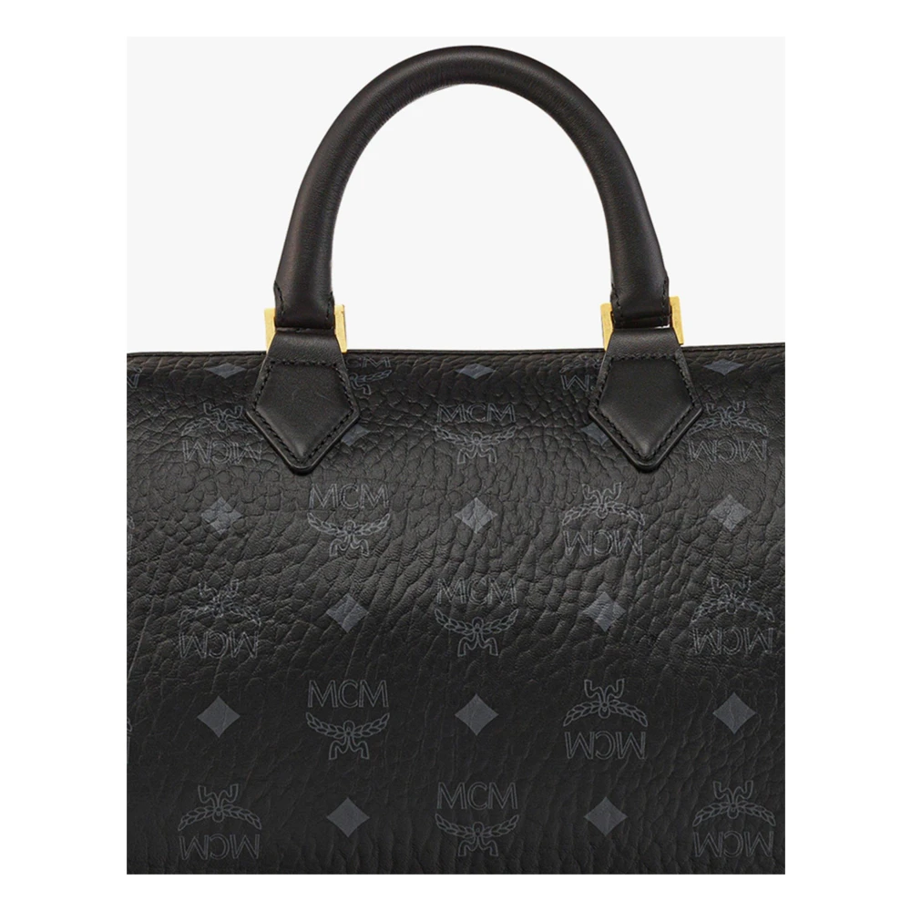 MCM Ella Boston in Visetos Brown Dames