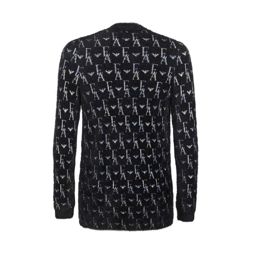 Emporio Armani Monogram Gebreid Vest Black Dames