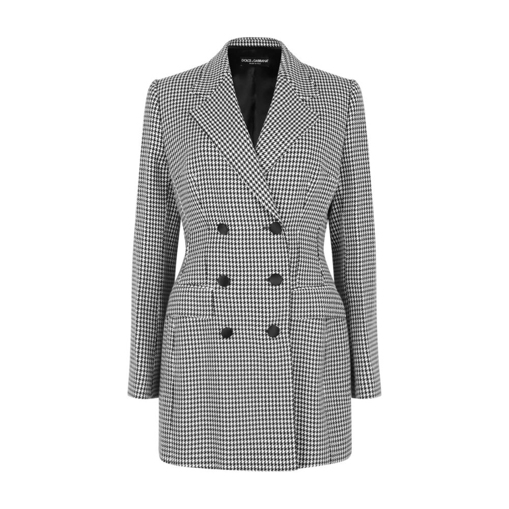 Dolce & Gabbana Women's Black Blazers, M, Check Tartan Jacket