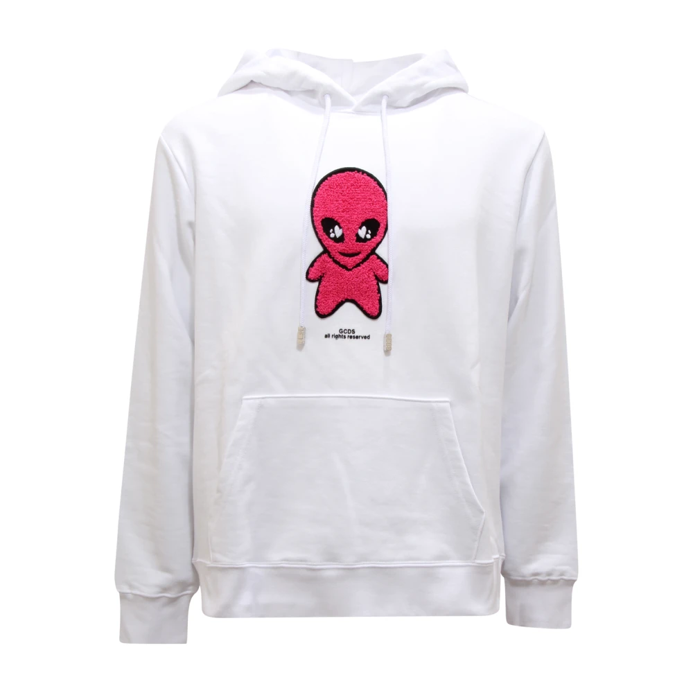 Gcds White Ss23m100180 Hoodie - Male - Hoodies - S - Sweatshirts & Hoodies