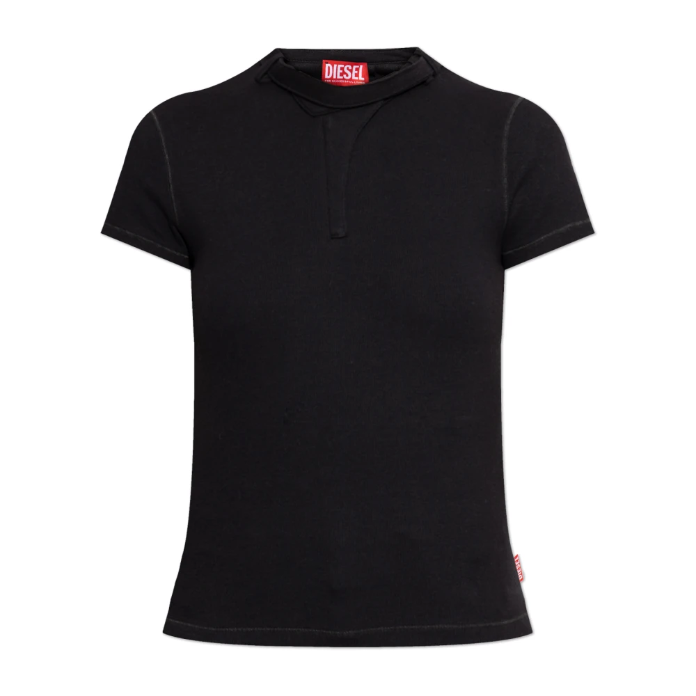 Diesel Mujer Negro Camisetas, Talla: S