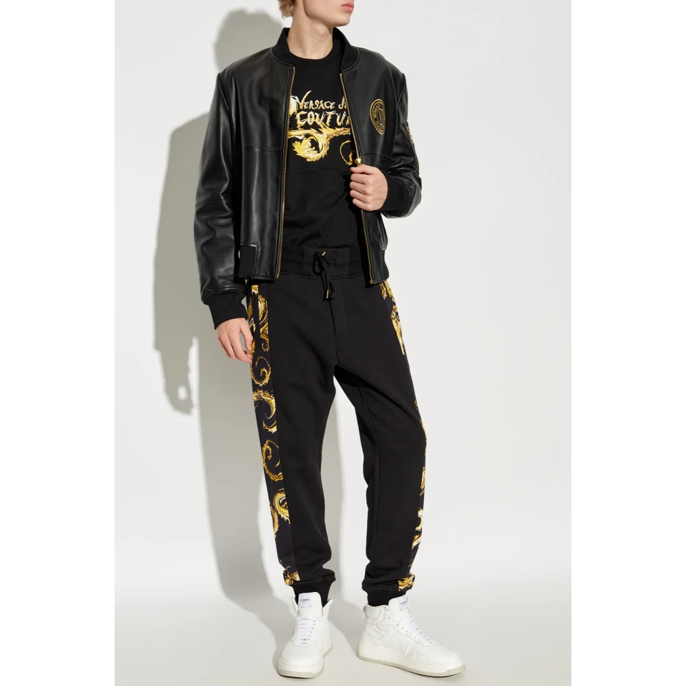 Versace Jeans Couture T-shirt met logo Black Heren