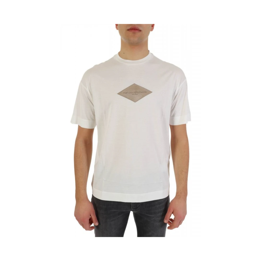 Emporio Armani Herren Weiß Logo T-Shirt