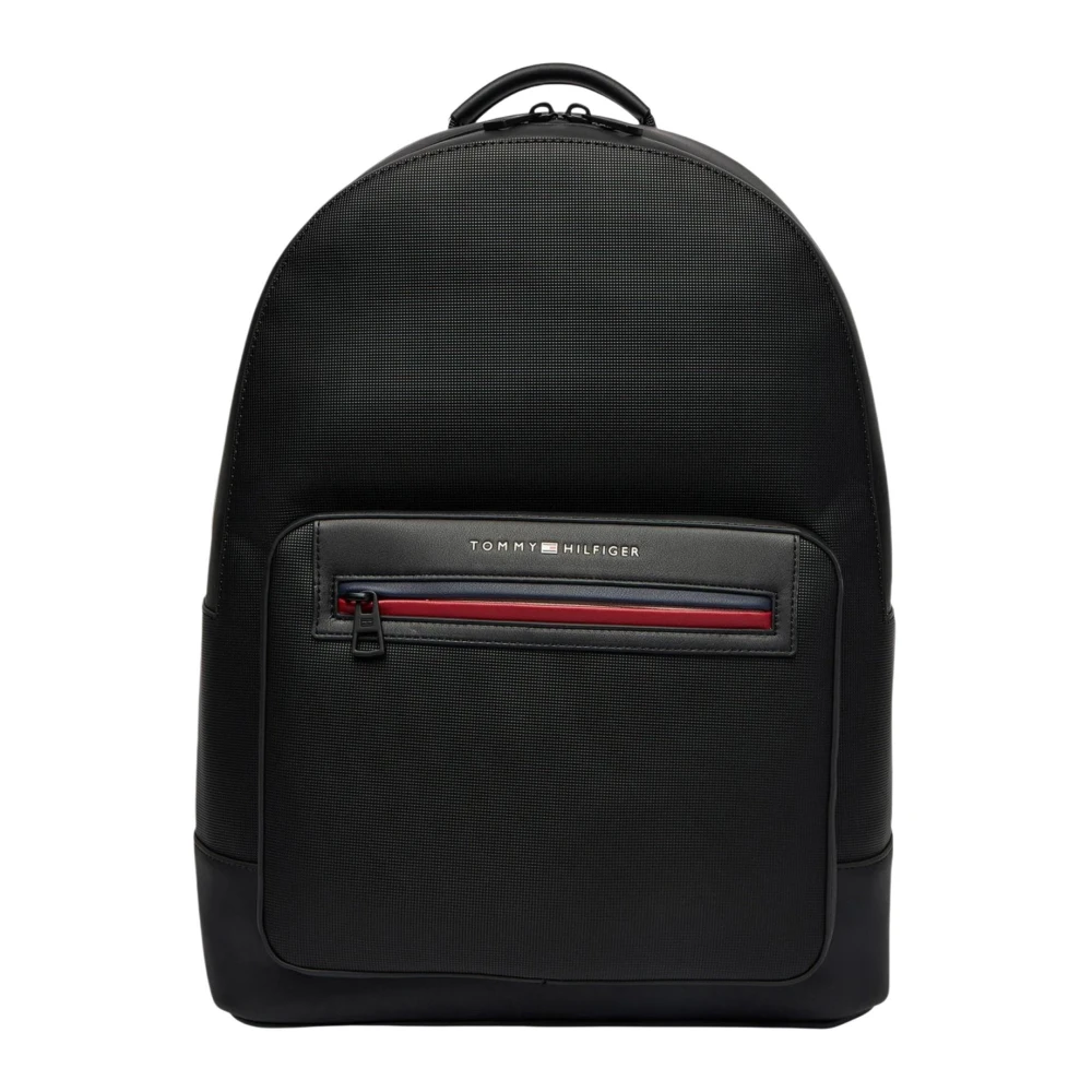 Tommy Hilfiger Men's Black Th Foundation Backpack