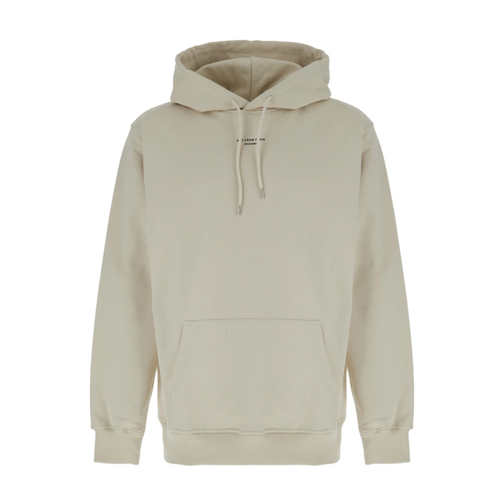 Drole de Monsieur Beige Hoodie met Voorzak Beige Heren