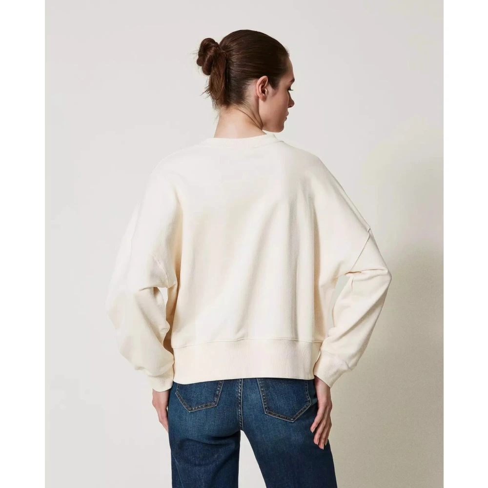 Twinset Kolibri Print Sweater Beige Dames