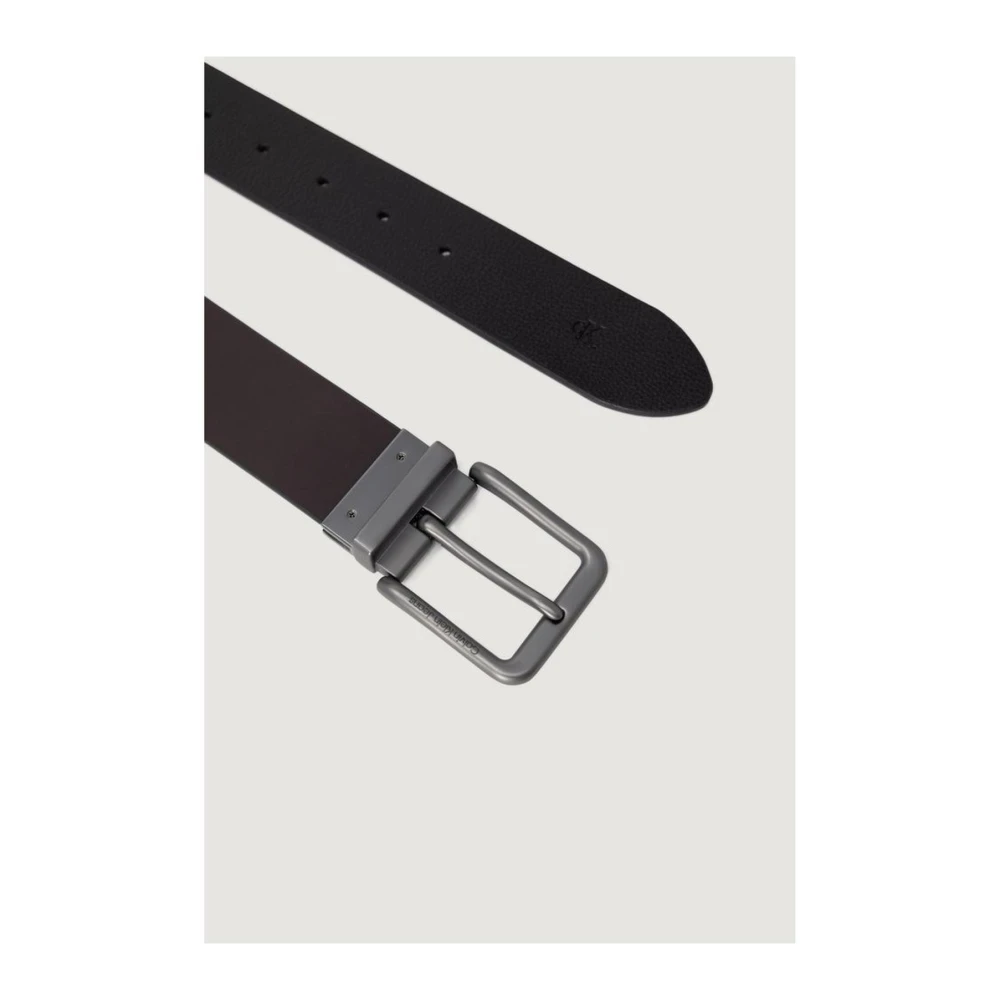Calvin Klein Bruin Leren Riem Lente Zomer Collectie Brown Heren