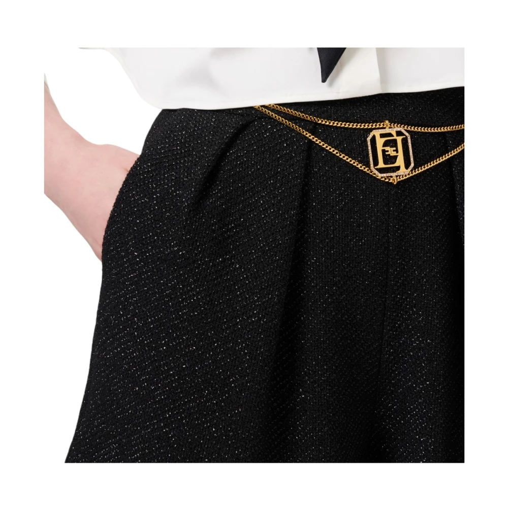Elisabetta Franchi Stijlvolle Mini Jurk voor Vrouwen Black Dames