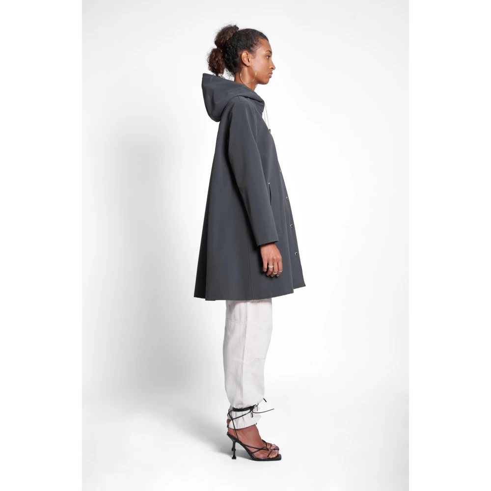 Stutterheim A-Lijn Waterdichte Regenjas voor Vrouwen Black Dames