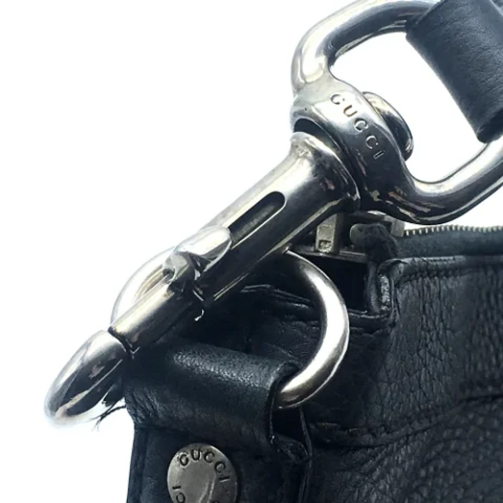 Gucci Vintage Pre-owned Leather gucci-bags Gray Heren