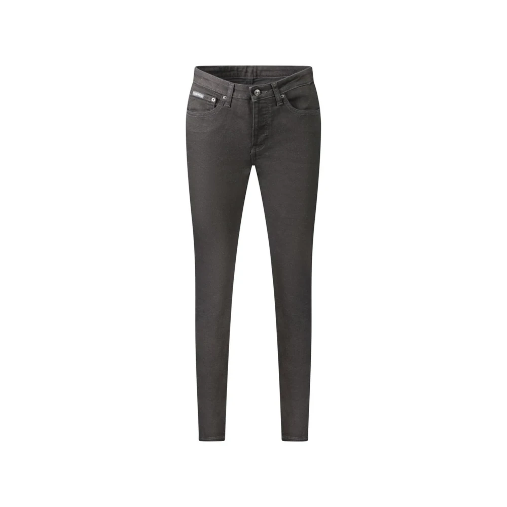 Calvin Klein Women's Black Mid Rise Slim Jeans With 5 Pockets