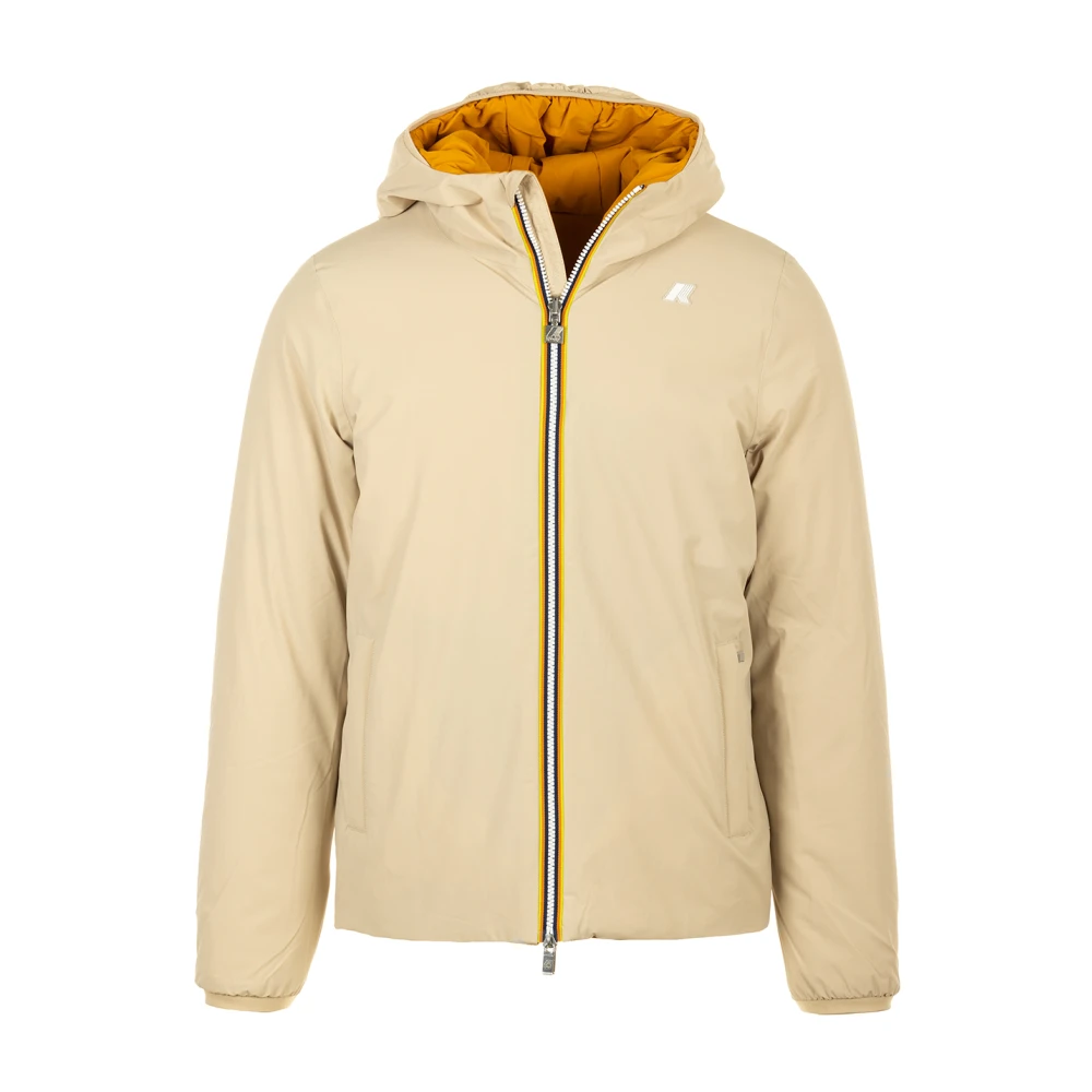 K-way Gele Warme Dubbele Jassen Yellow Heren
