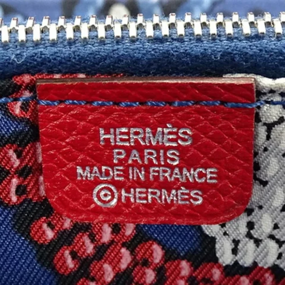 Hermès Vintage Pre-owned Canvas wallets Red Dames