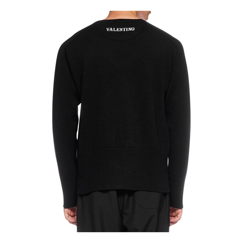 Valentino Zwarte Cashmere Sweater Ss23 Black Heren