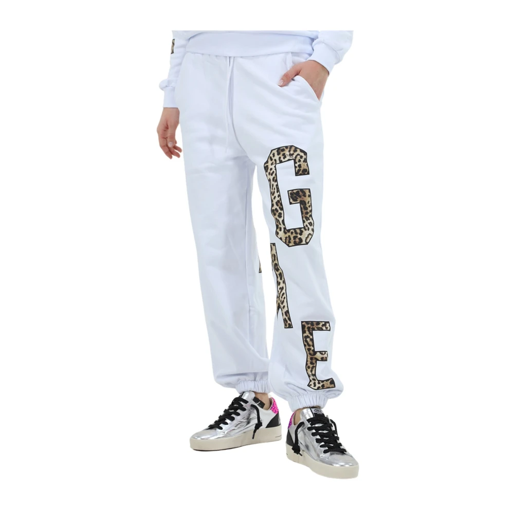 Gaëlle Paris Women's White Logo Jogger Joggers - Sweatpants - S - Trousers