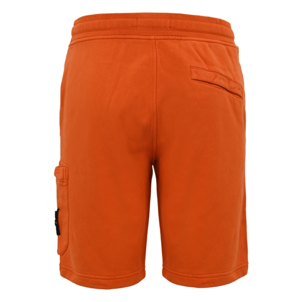 Stone Island Oranje Katoenen Shorts voor Heren Orange Heren