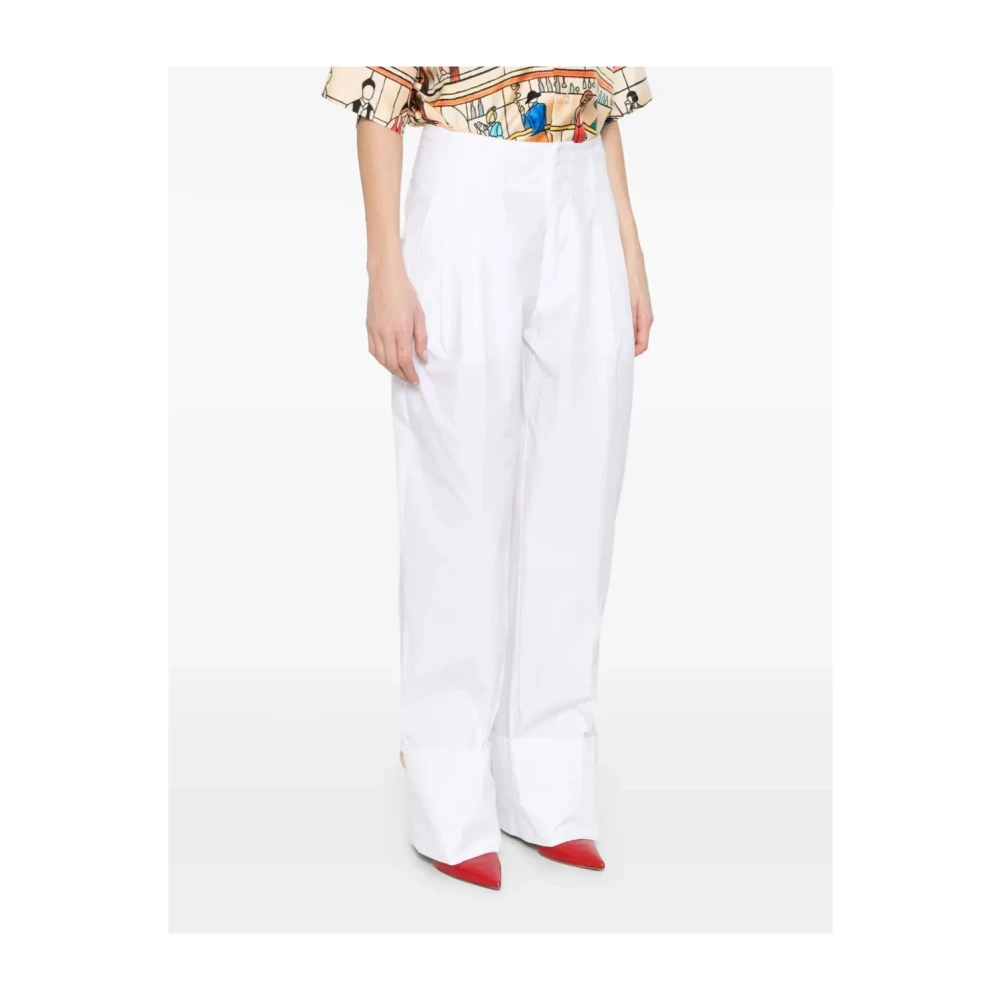Darkpark Op Maat Gemaakte Popeline Broek White Dames