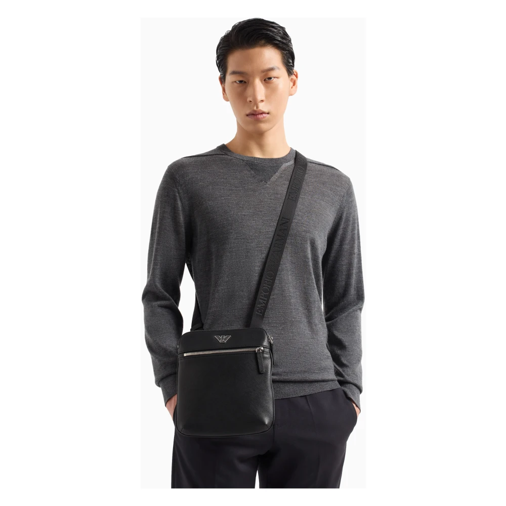 Emporio Armani Stijlvolle Tassen Collectie Black Heren