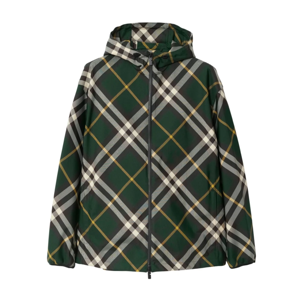 Burberry Groene Equestrian Knight Logo Jas Green Heren