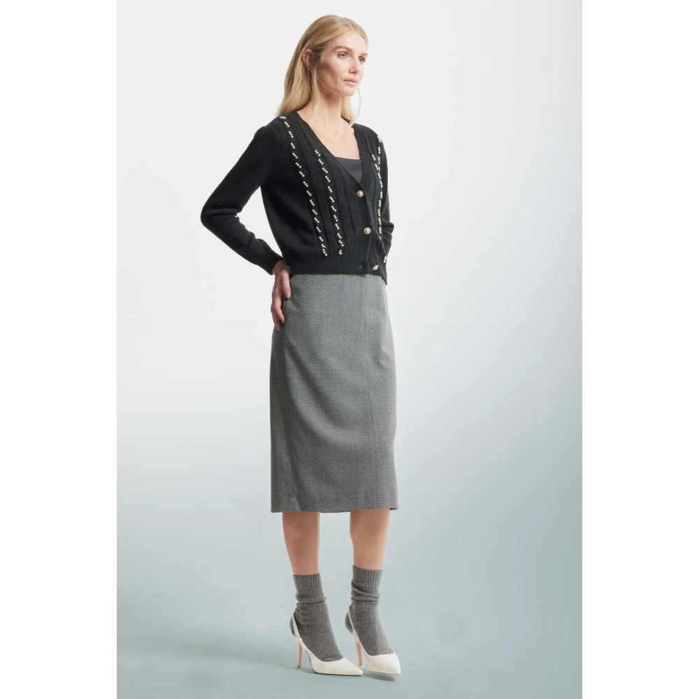 Kocca Cardigan met juweelknopen Black Dames