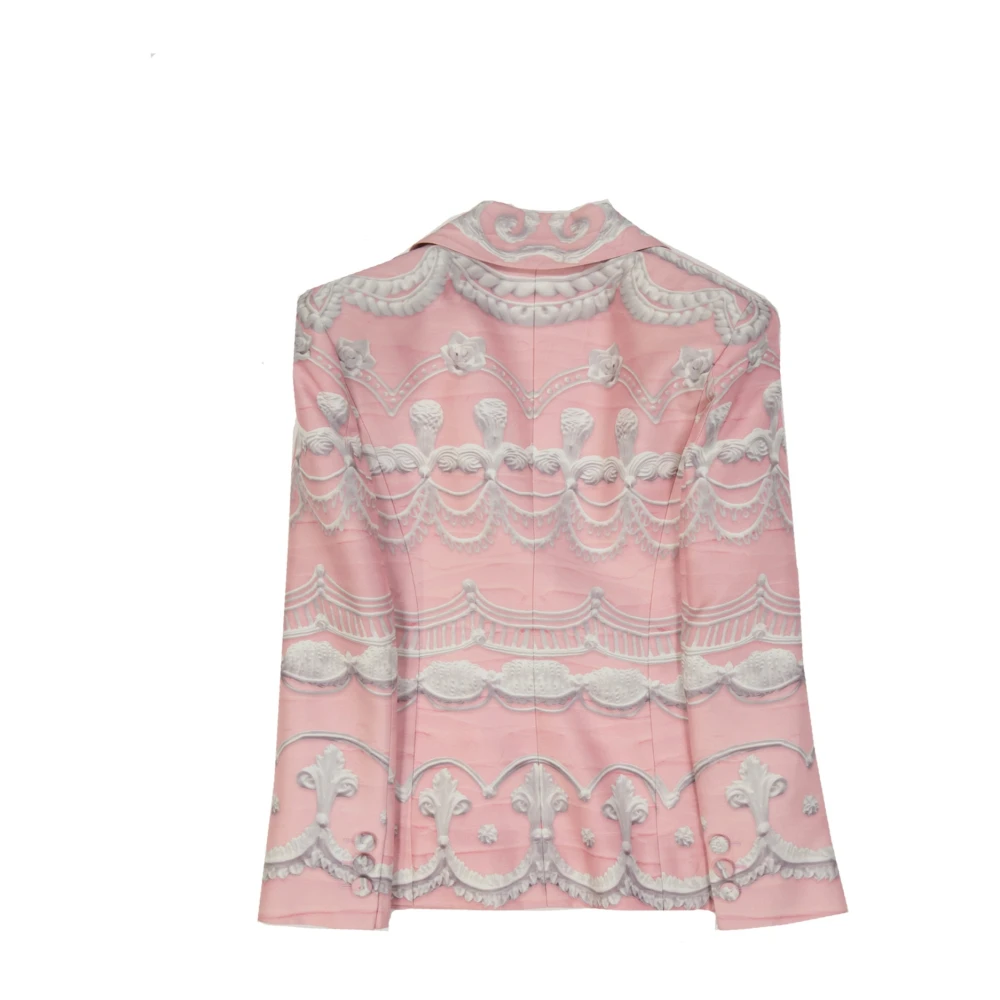 Moschino Roze Bedrukte Jas voor Vrouwen Pink Dames