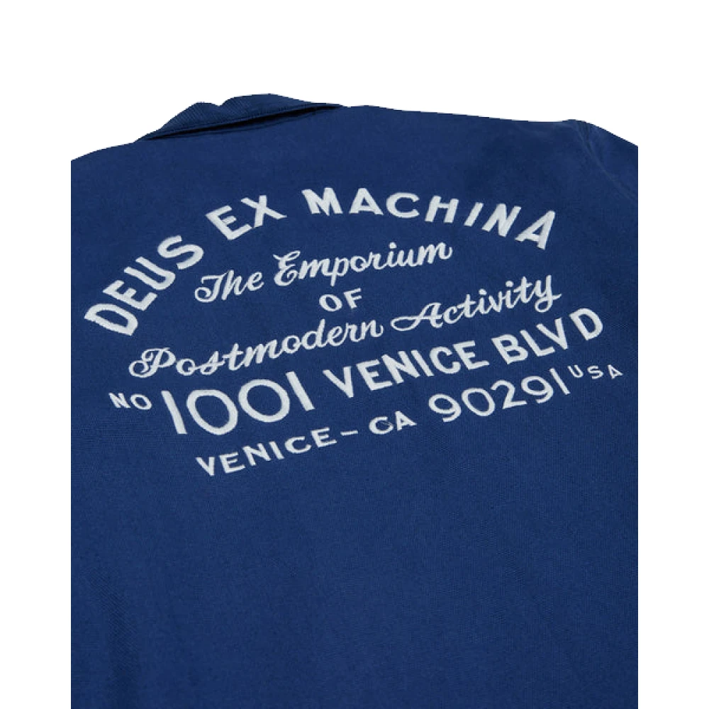 Deus Ex Machina Blauwe Mechanische Werkjas Wol Gevoerd Blue Heren