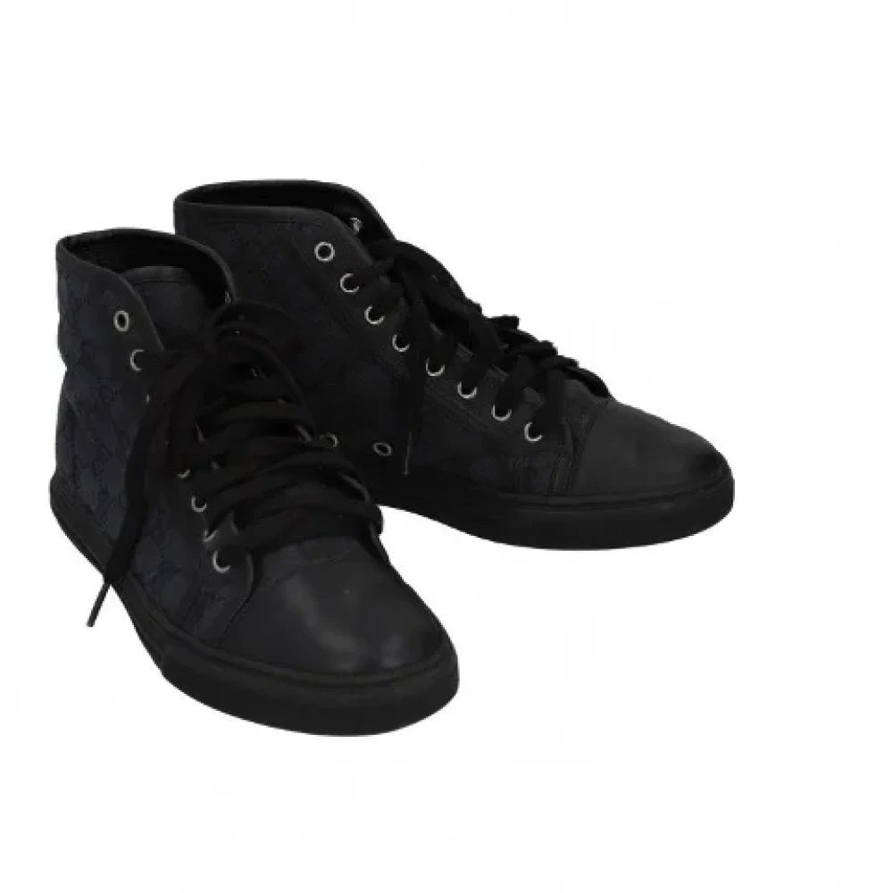 Gucci Vintage Pre-owned Canvas sneakers Black Dames