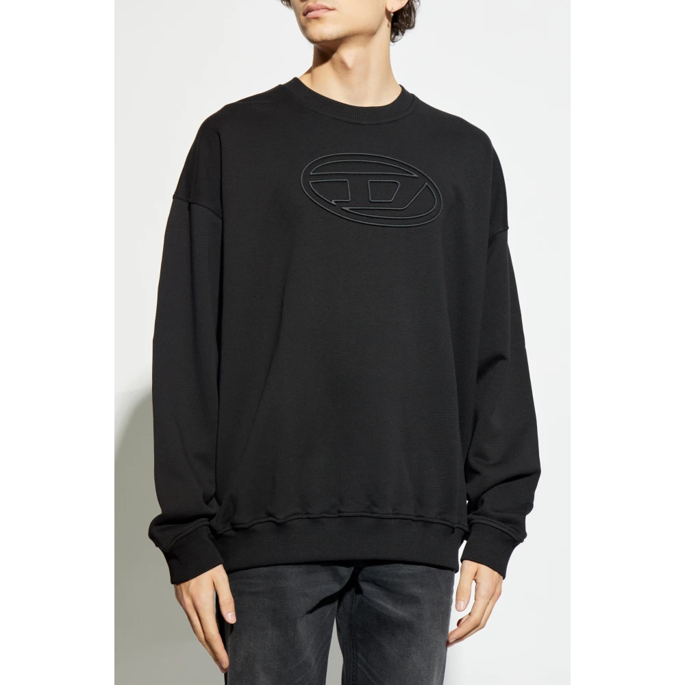 Diesel Sweatshirt S-Mart-Bigoval Black Heren