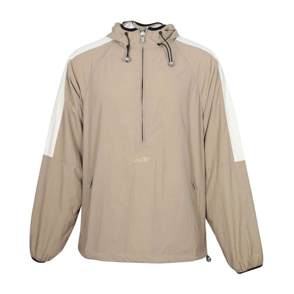 Autry Men's Beige Light Jackets, L, Nylon Jacket
