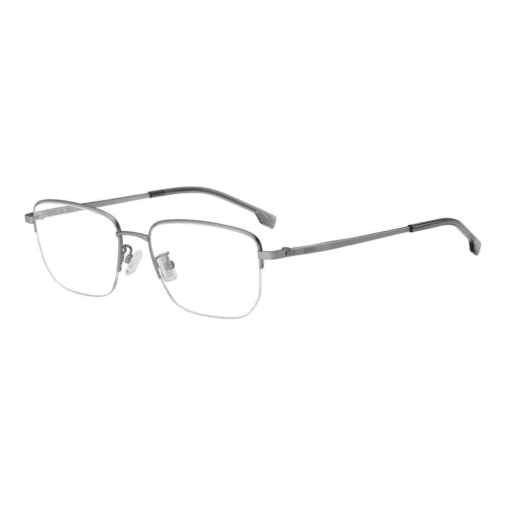 Hugo Unisex Gray Glasses, 54 Mm, Matte Ruthenium Eyewear Frames