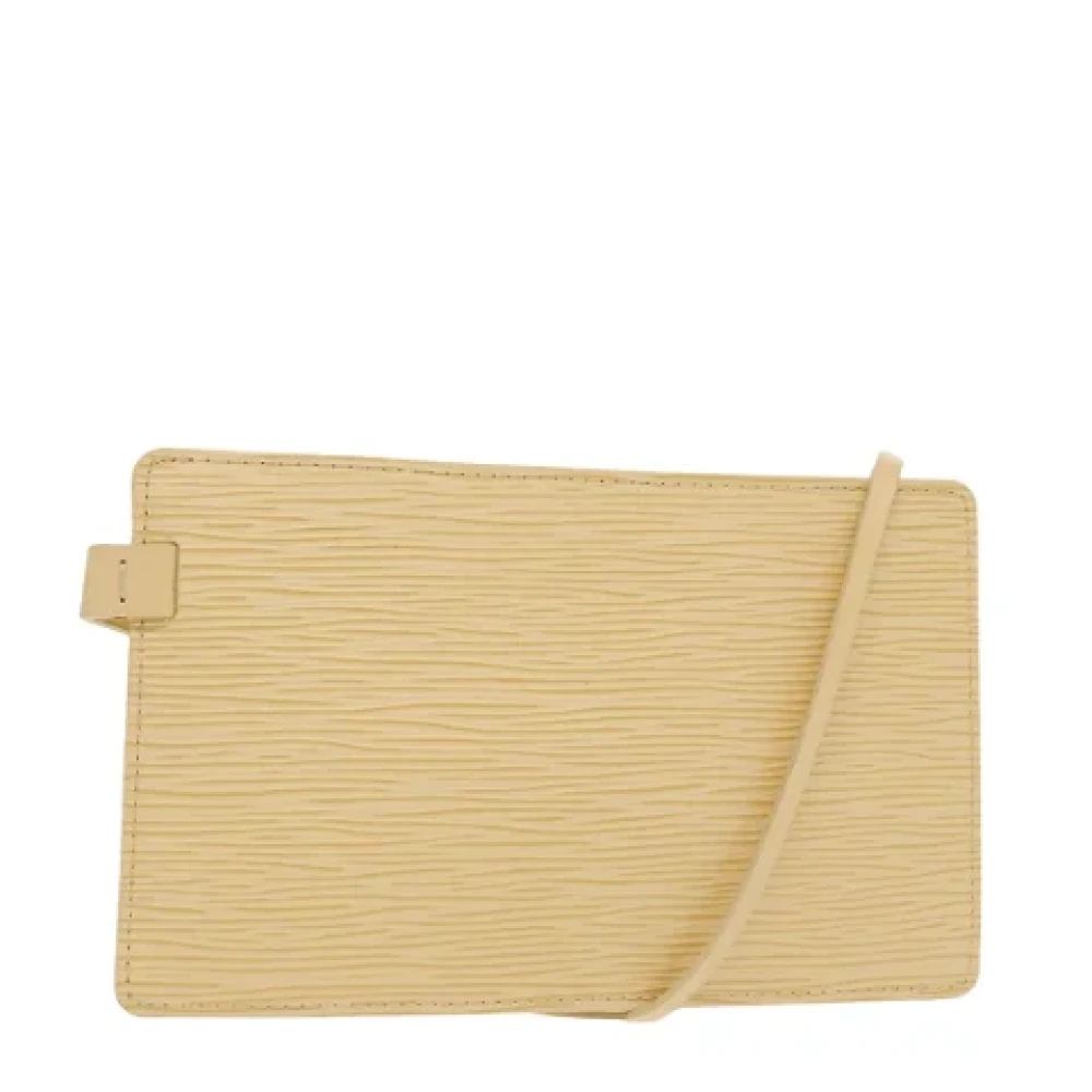 Louis Vuitton Vintage Pre-owned Leather crossbody-bags Beige Dames