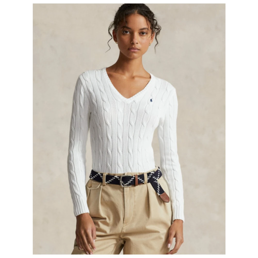 Polo Ralph Lauren Gebreide Katoenen Trui Kimberly White Dames