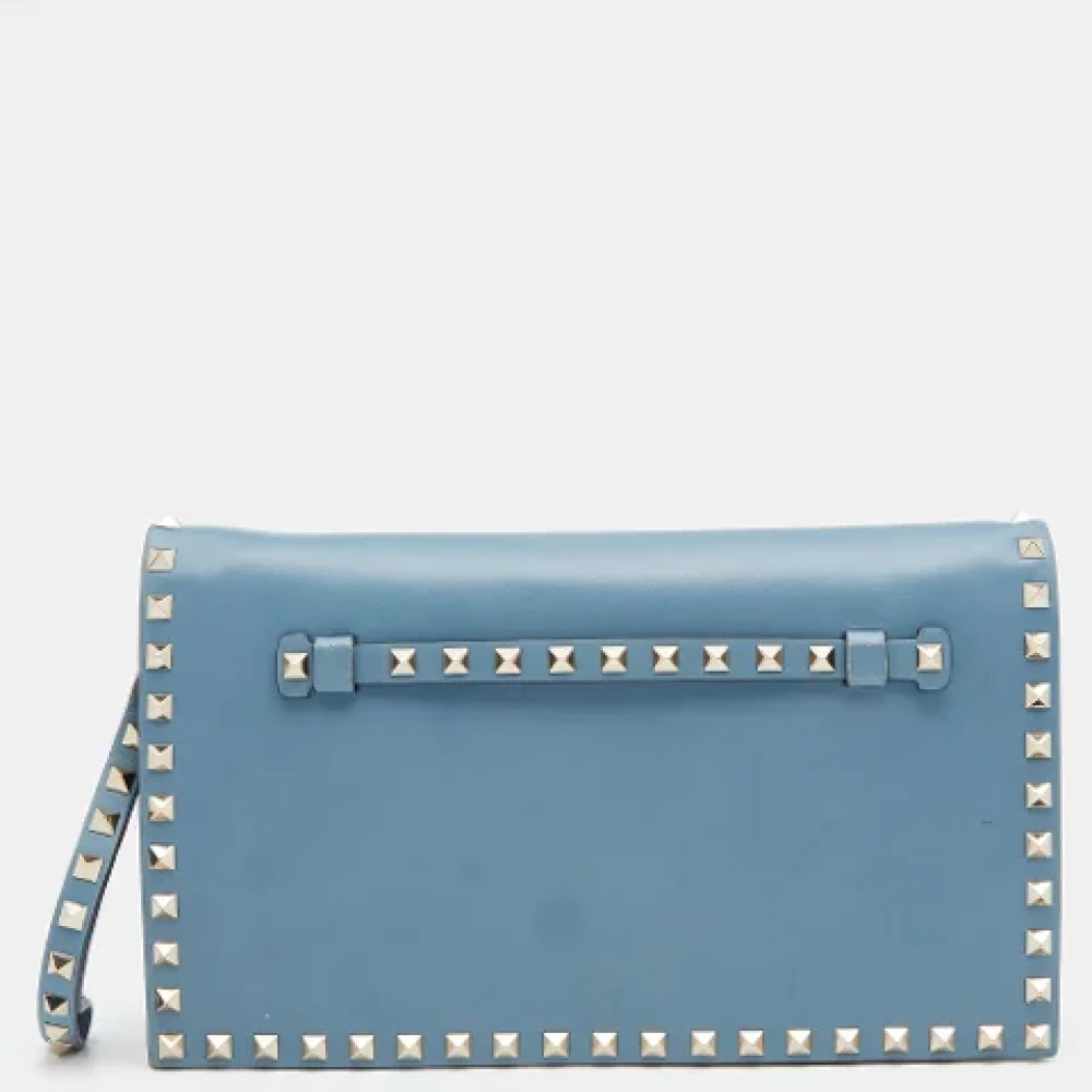 Valentino Vintage Pre-owned Leather clutches Blue Dames