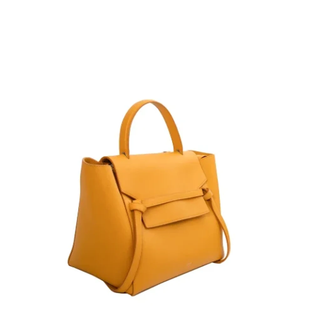 Celine Vintage Pre-owned Leather celine-bags Yellow Dames