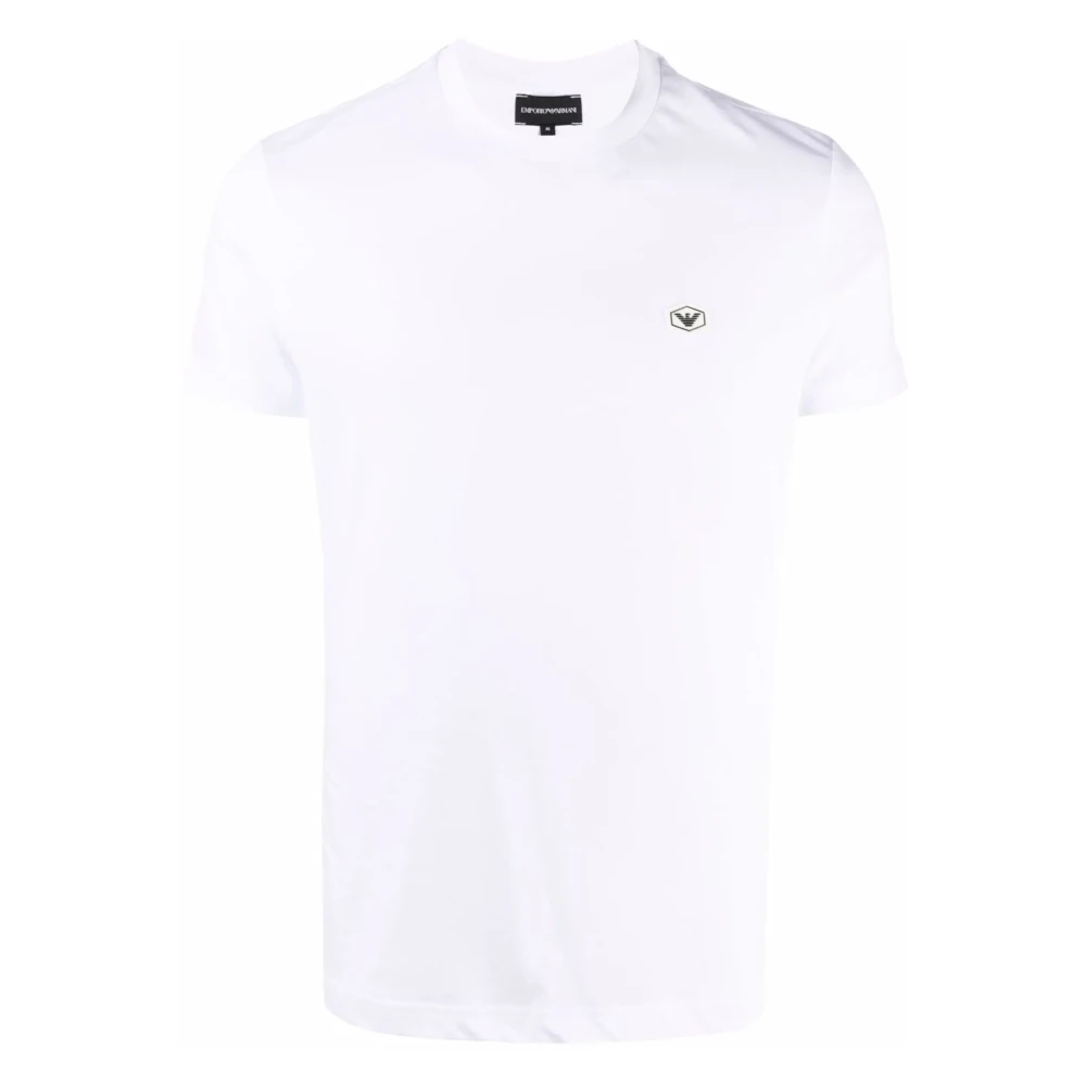 Emporio Armani Katoenen T-shirt in klassieke stijl White Heren
