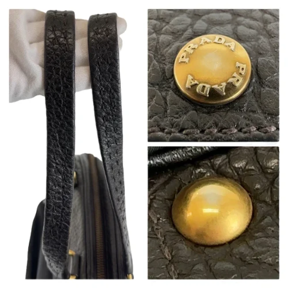 Prada Vintage Pre-owned Leather crossbody-bags Brown Dames