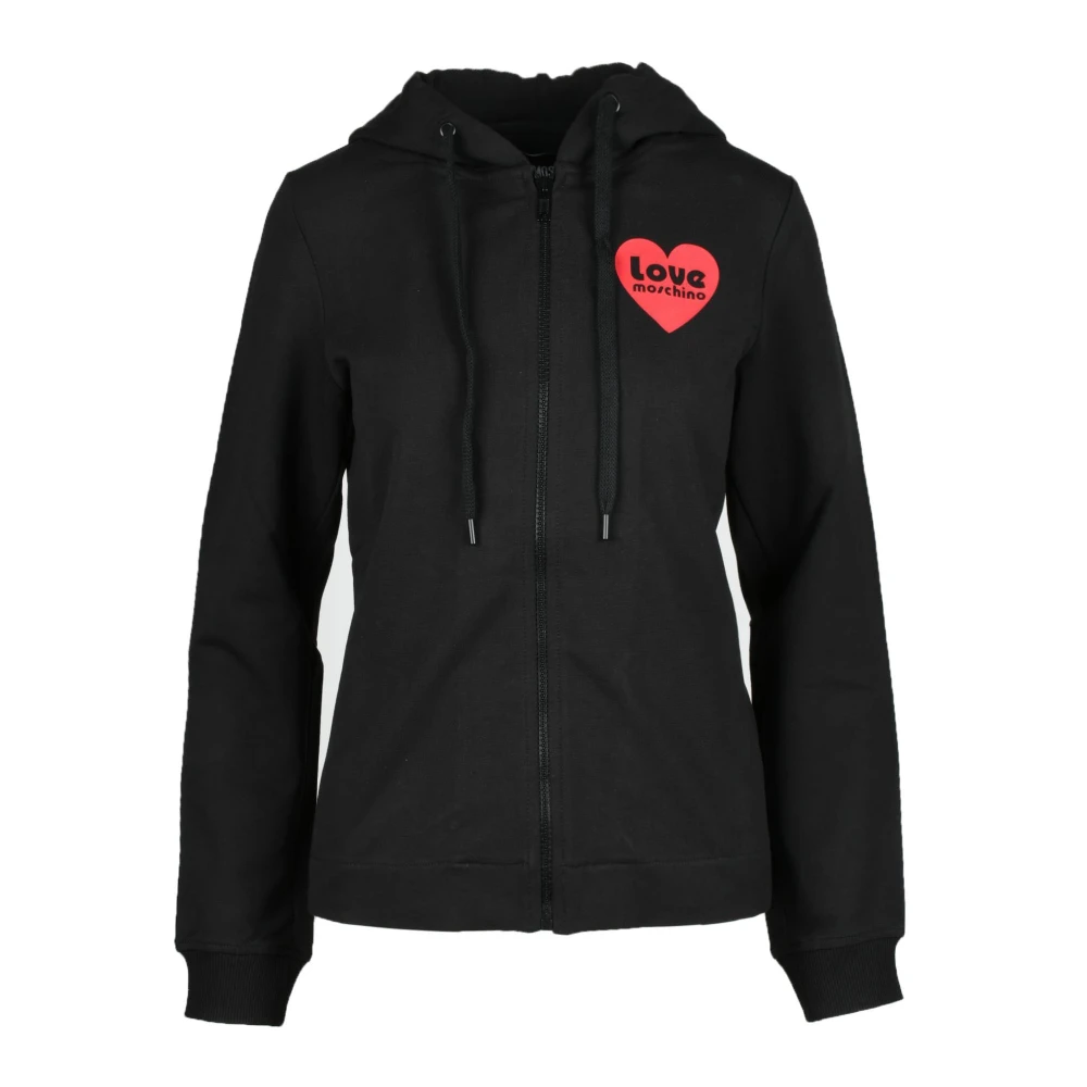 Love Moschino Katoen Elastaan Sweater Black Dames