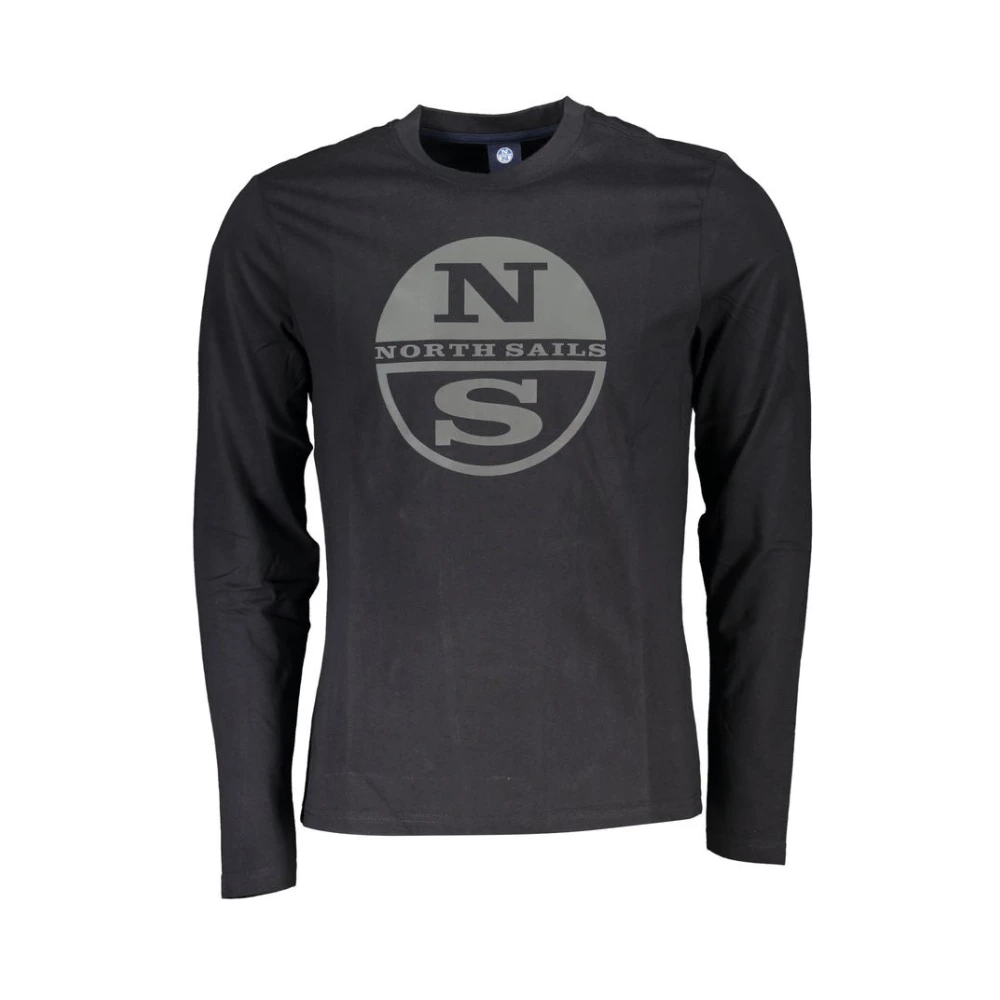 North Sails Zwart Katoenen Longsleeve T-Shirt Black Heren
