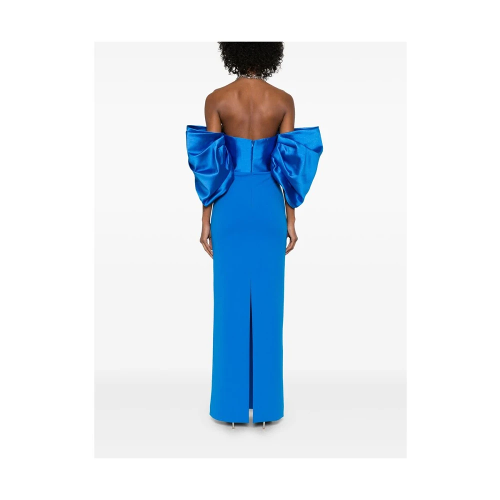 Solace London Koningsblauwe Bardot Hals Jurk Blue Dames