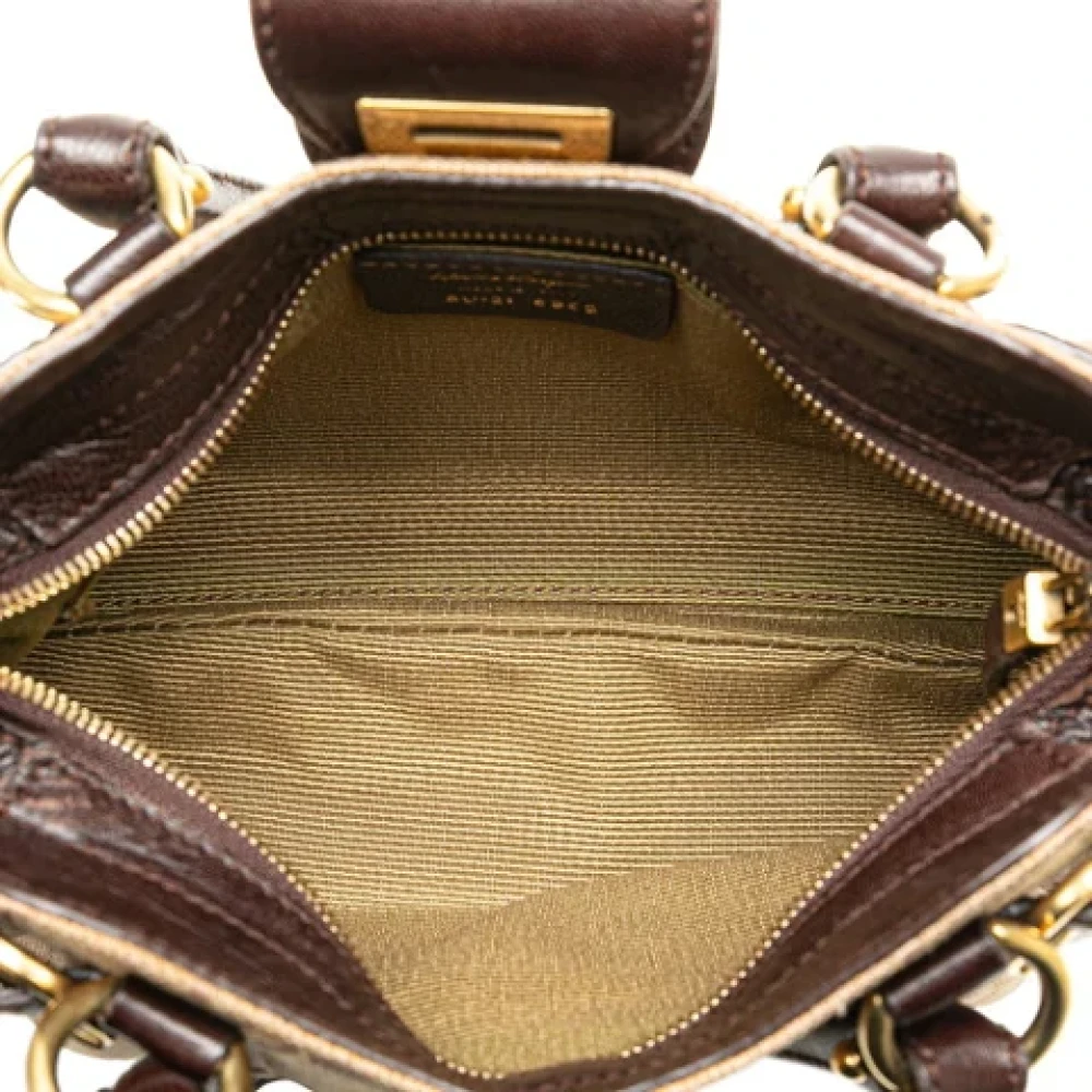 Salvatore Ferragamo Pre-owned Canvas handbags Brown Dames