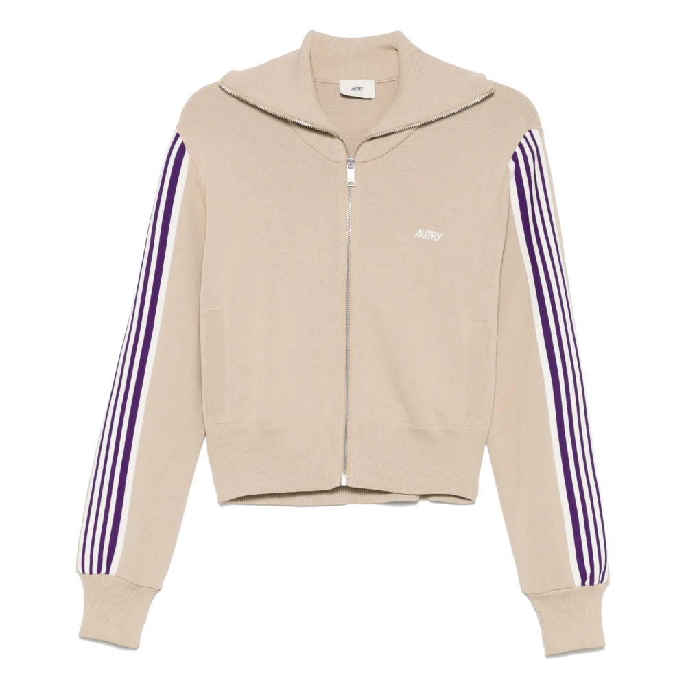 Autry Beige Gebreid Jack met Gestreepte Banden Beige Dames