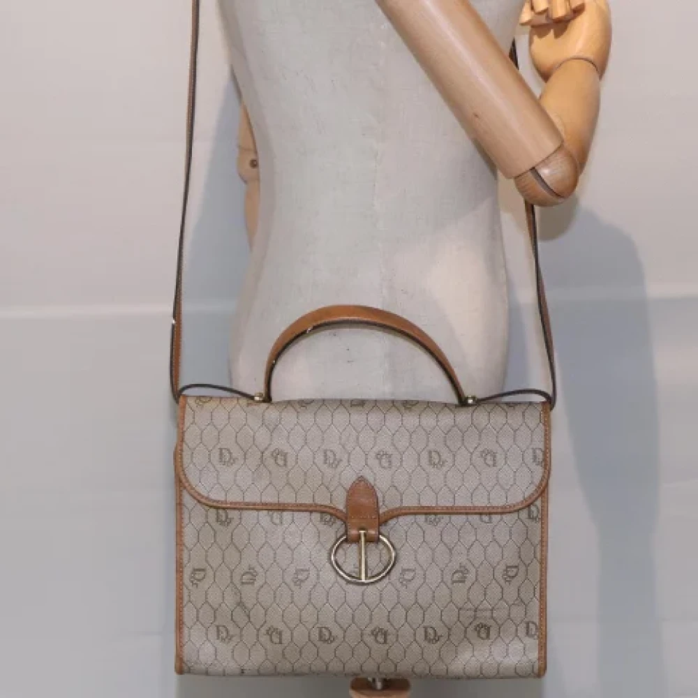 Dior Vintage Pre-owned Canvas dior-bags Beige Dames
