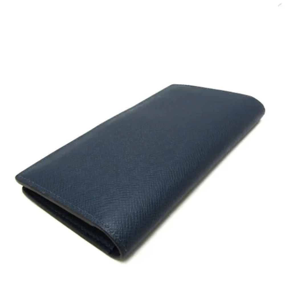 Louis Vuitton Vintage Pre-owned Leather wallets Blue Heren