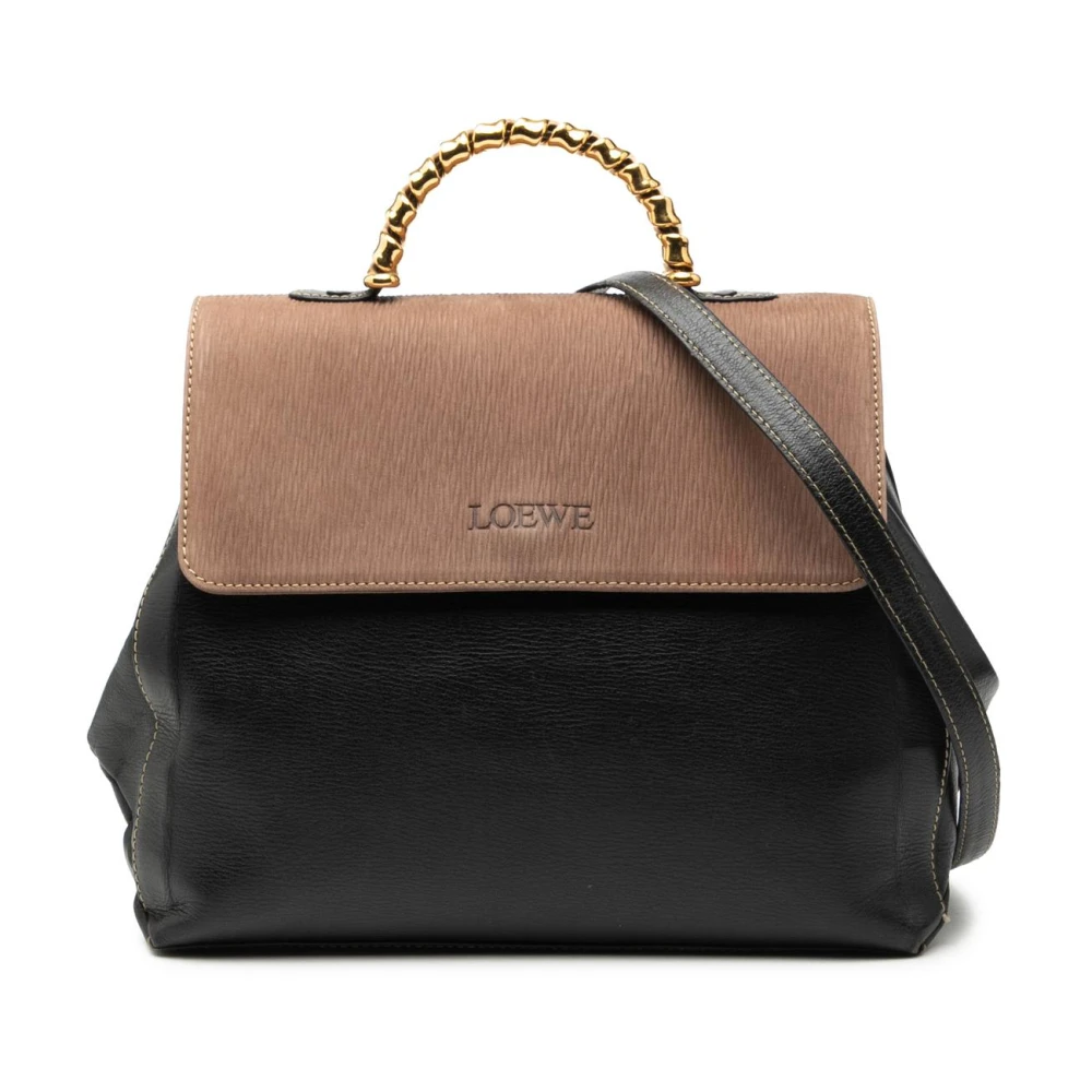 Loewe Pre-Owned Women's Black Vintage Handbags, One Size, Pre-Owned Structured Shoulder Bag