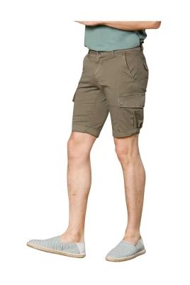 Slim Fit Cargo Bermuda Shorts