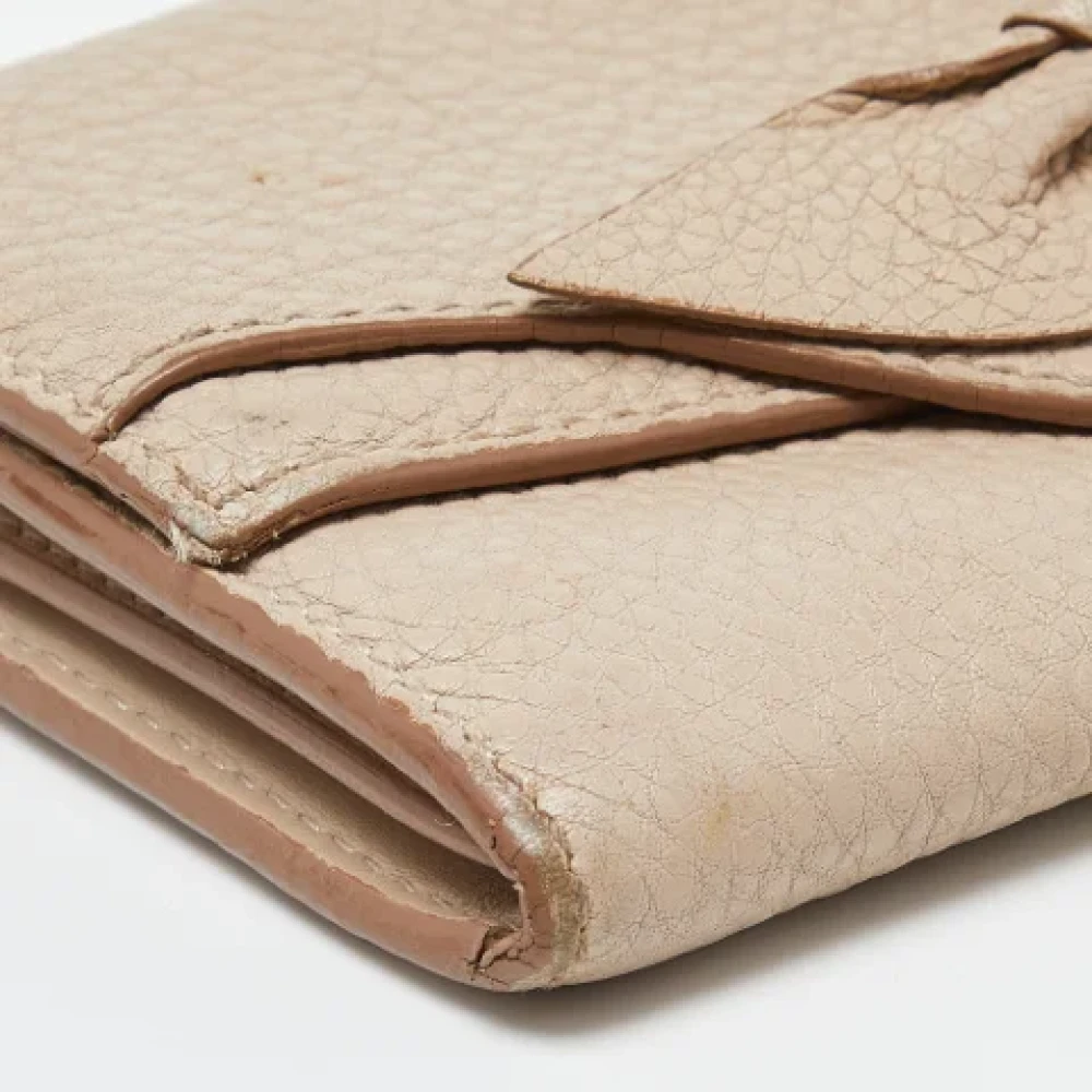 Burberry Vintage Pre-owned Leather wallets Beige Dames