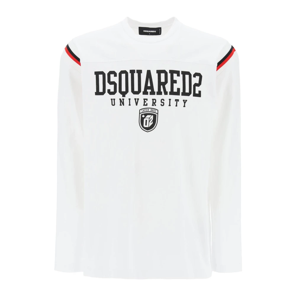 Dsquared2 T-shirt met lange mouwen White Heren